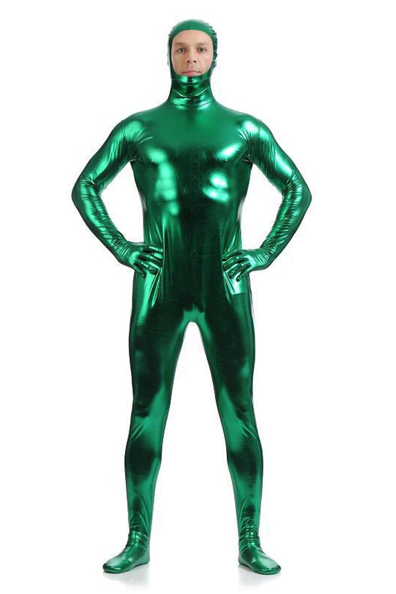 Men's Show Face Jumpsuit Gummed Zentai Catsuits