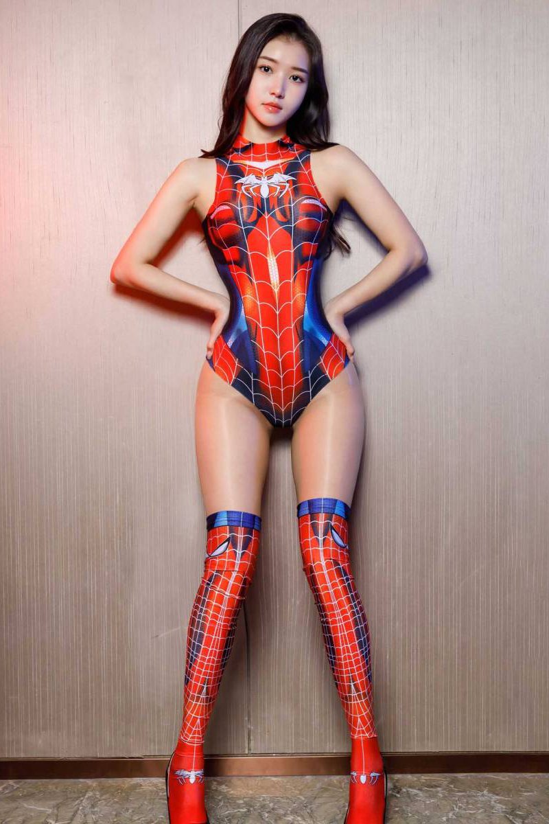 Arachnid Girl Costume Bodysuit Zentai Spider Costume With Sock