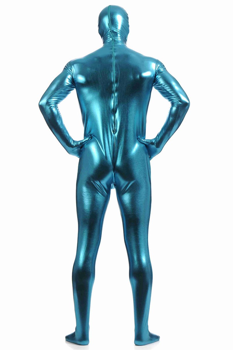 Men's Fully-Enclosed Jumpsuit Gummed Zentai Catsuits