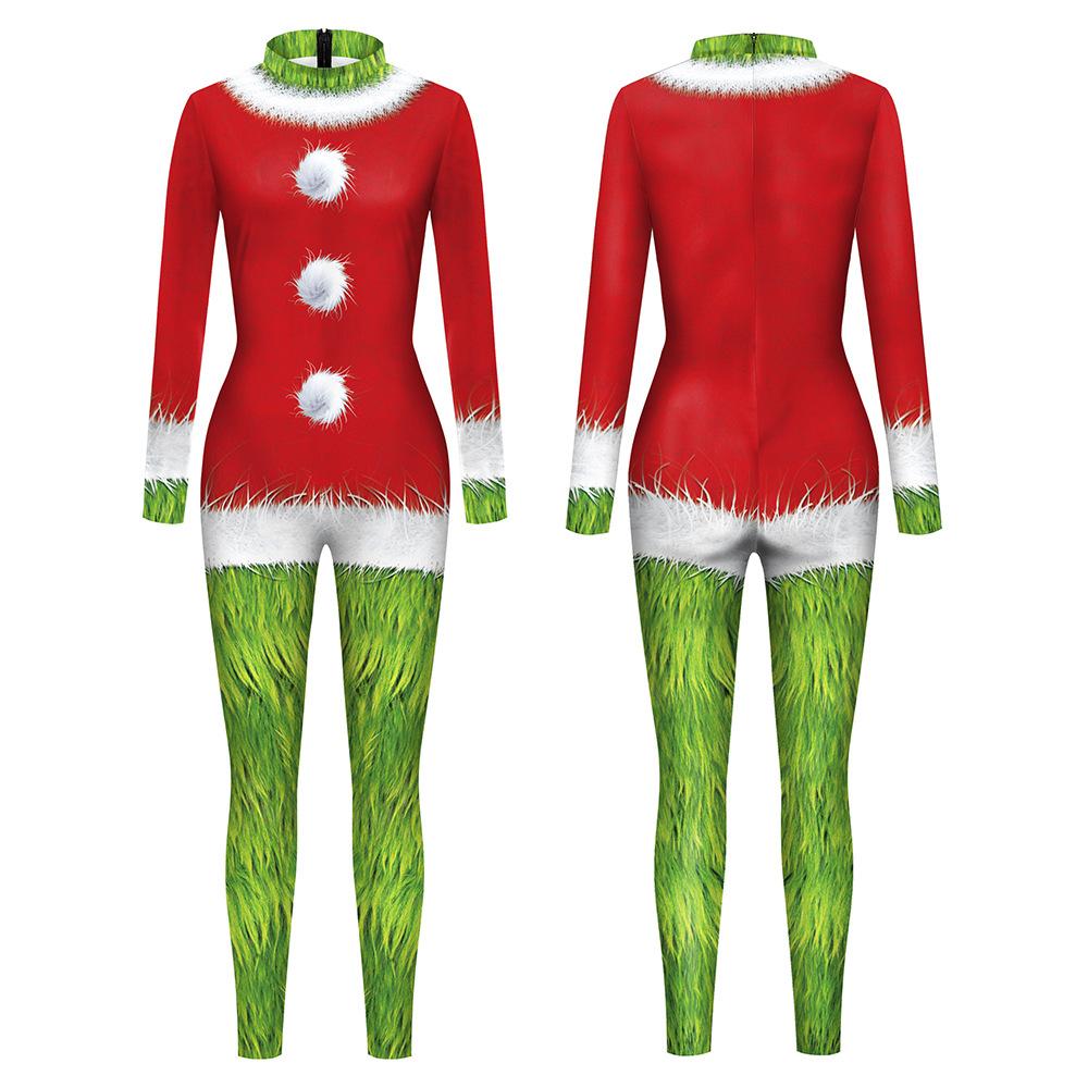 Christmas The Grinch 3D Printed jumpsuits onesies for women - ciclove
