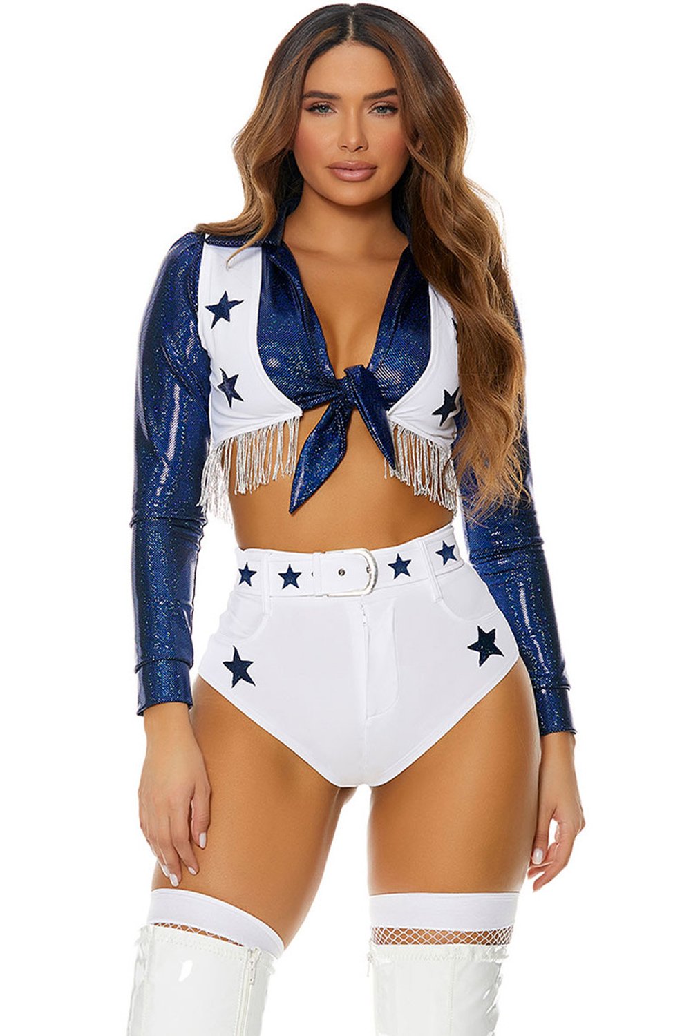 Cowgirl Rugby Football Cheerleader Costume for Women