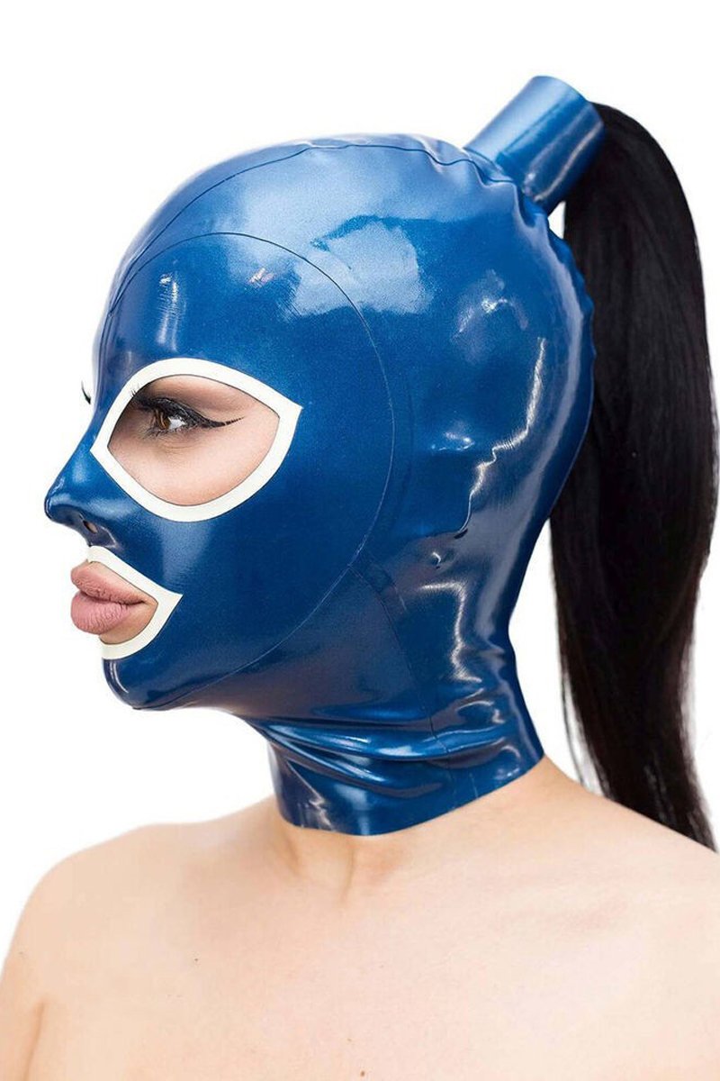 Blue And White Latex Mask Ocean