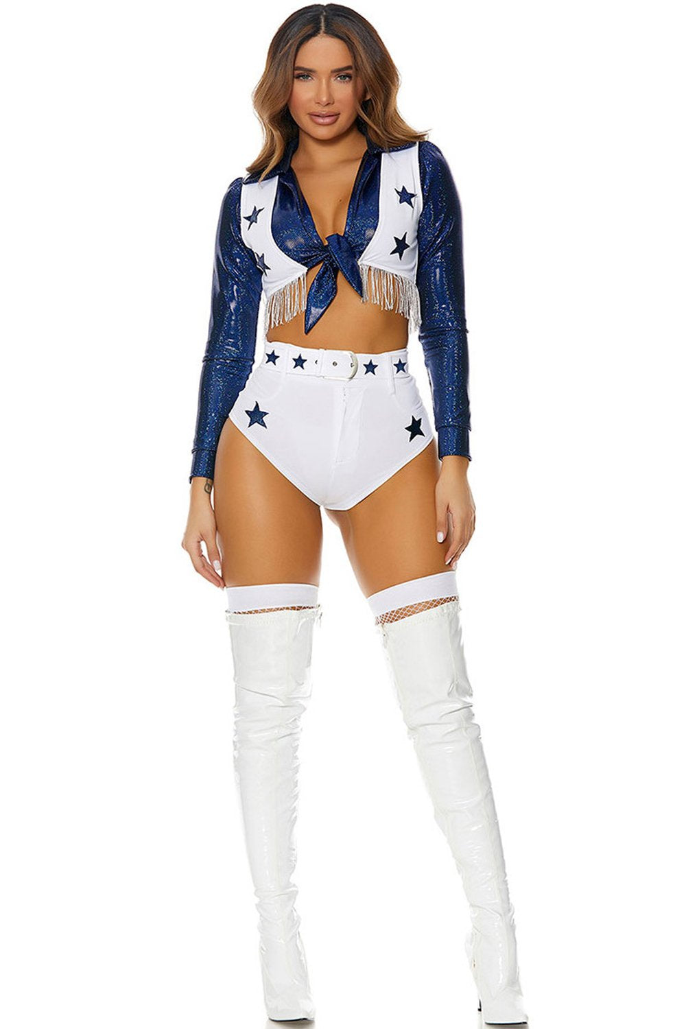 Cowgirl Rugby Football Cheerleader Costume for Women