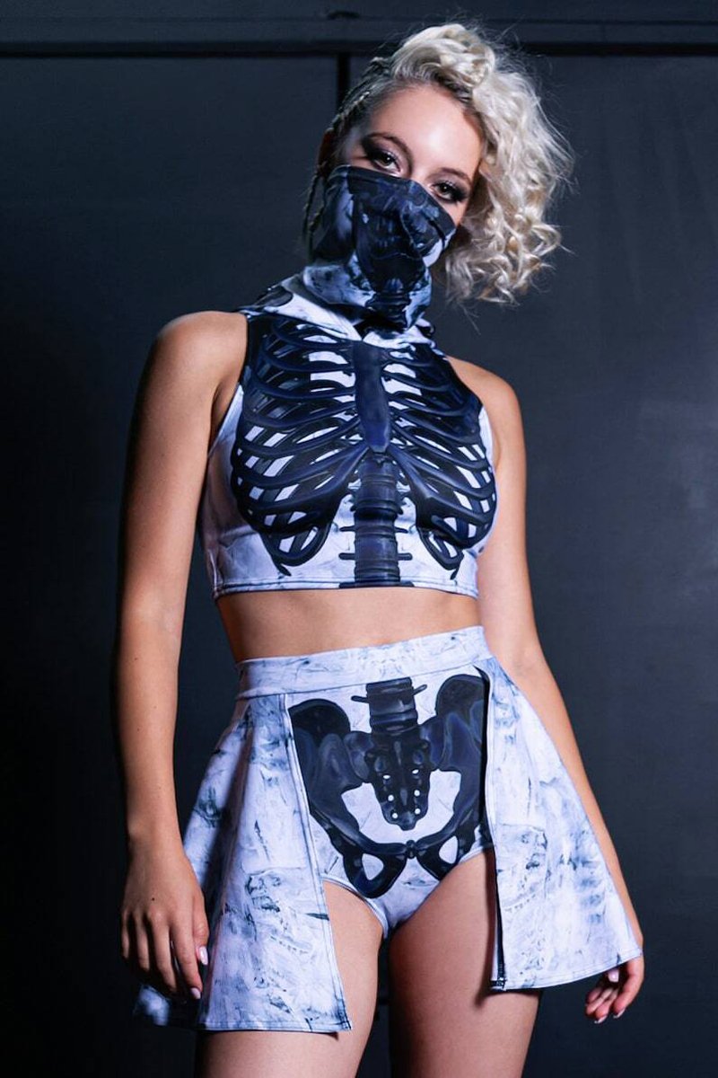 Shine-In-The-Dark Skeleton Halloween Costume