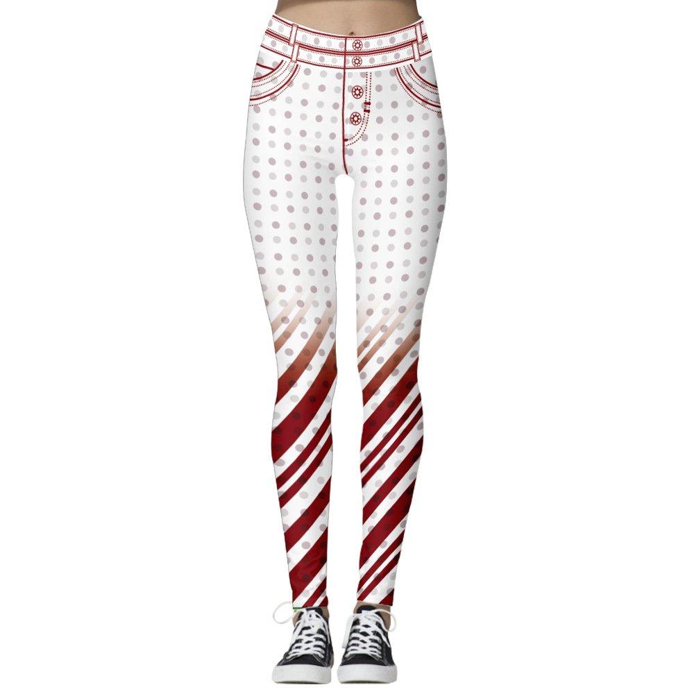Christmas Pants Leggings Printed Cropped Pants Women