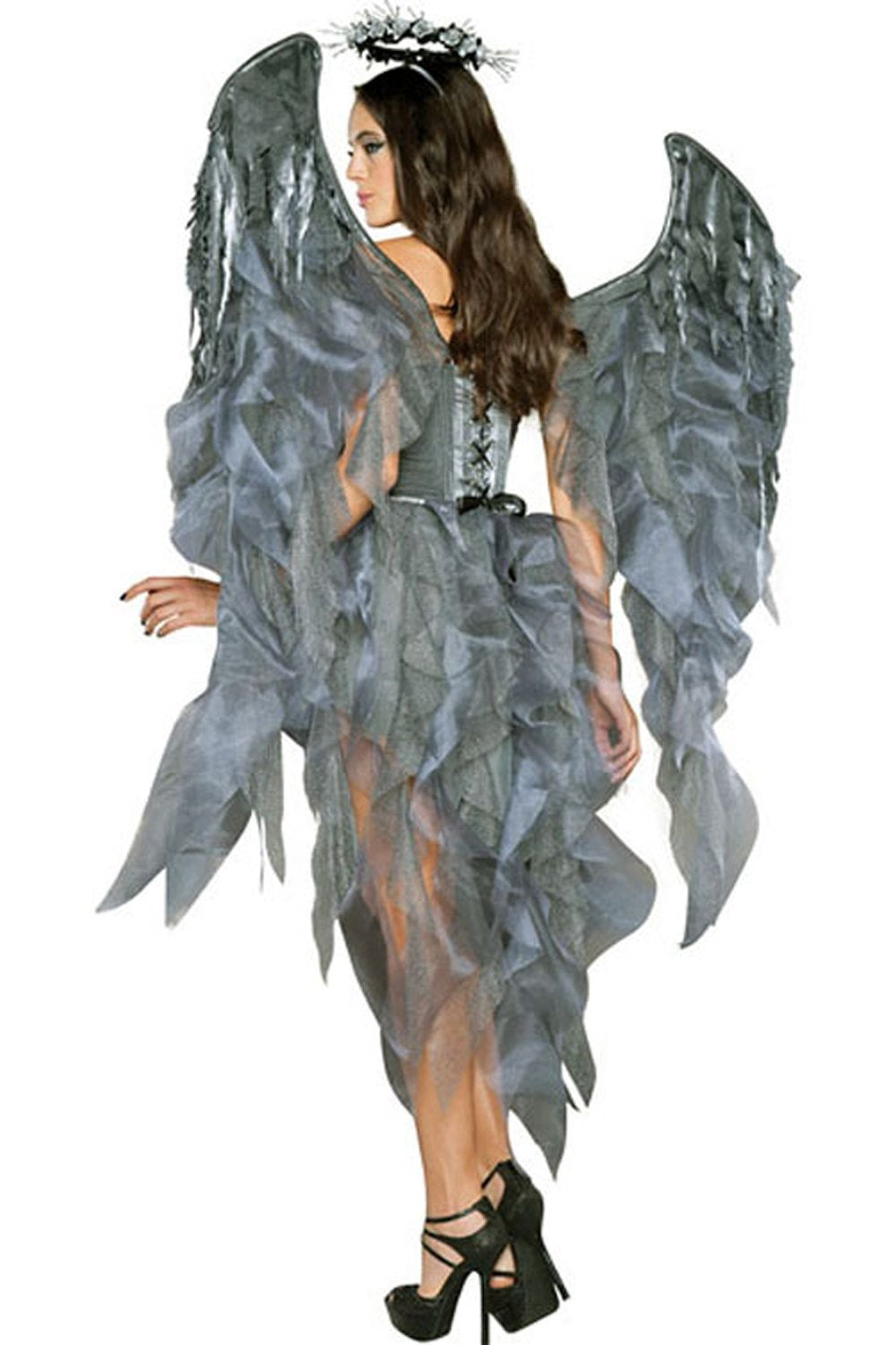 Deluxe Heavenly Angel Costume With Wing For Women