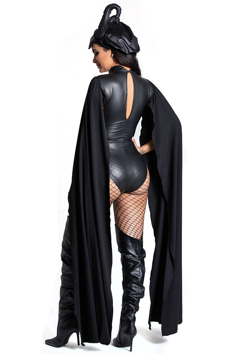 Bull Horn Maleficent Masquerade Costume Halloween Witch Women