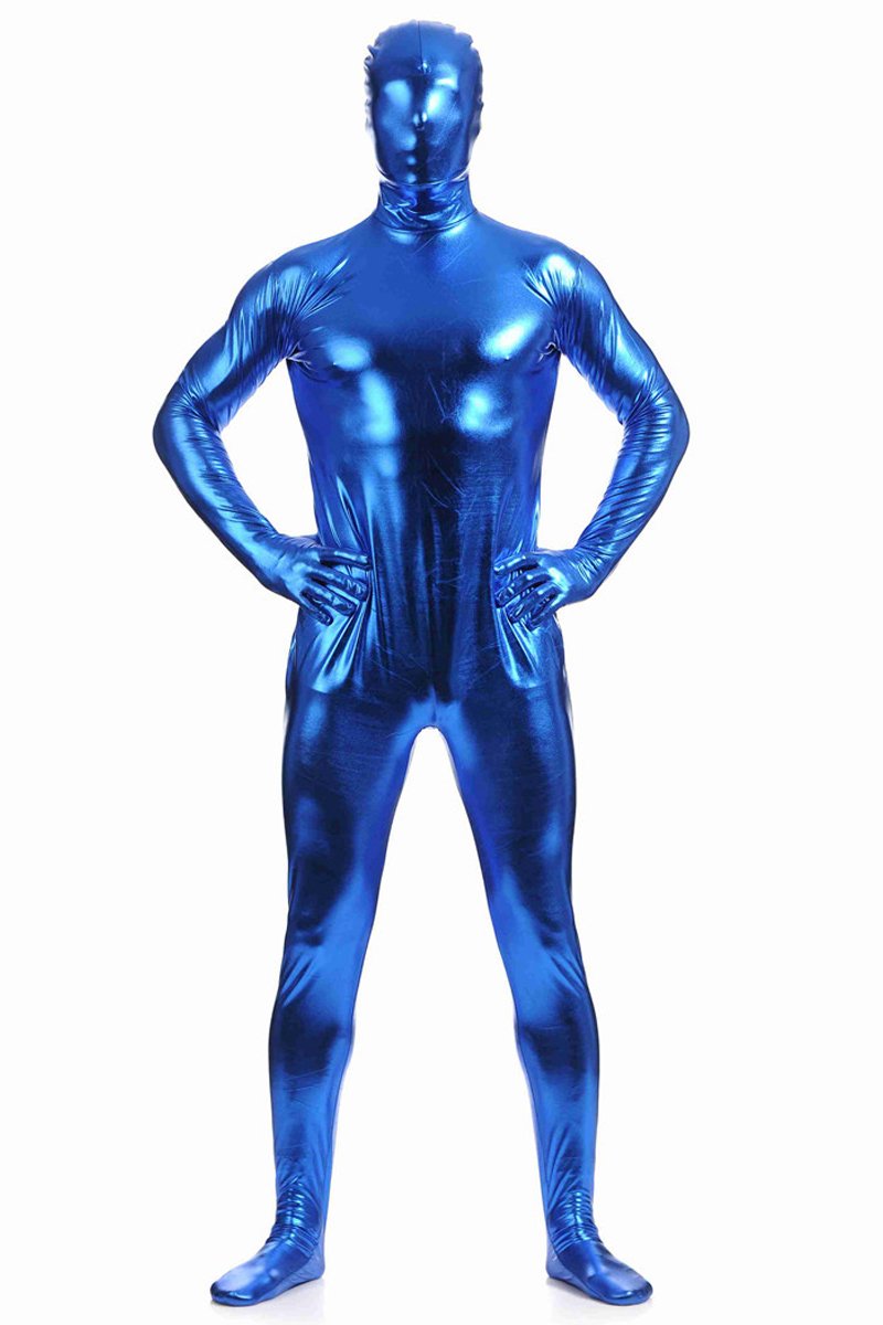 Men's Fully-Enclosed Jumpsuit Gummed Zentai Catsuits