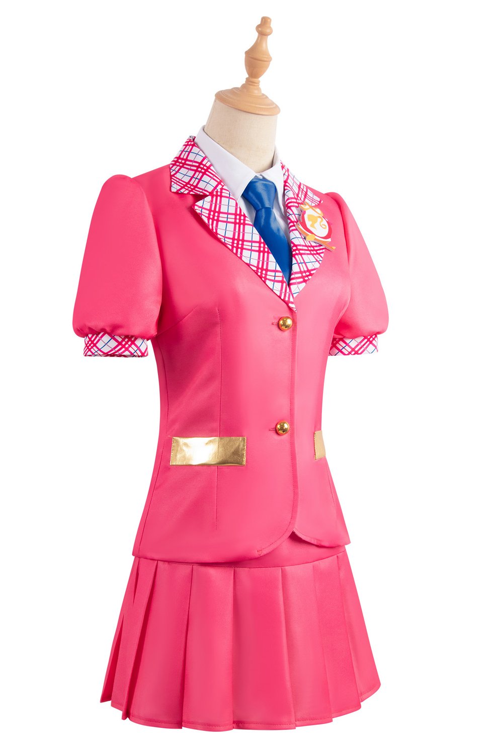 Barbie Doll Pink Schoolgirl Women Sailor Uniform Costume Fancy Dress