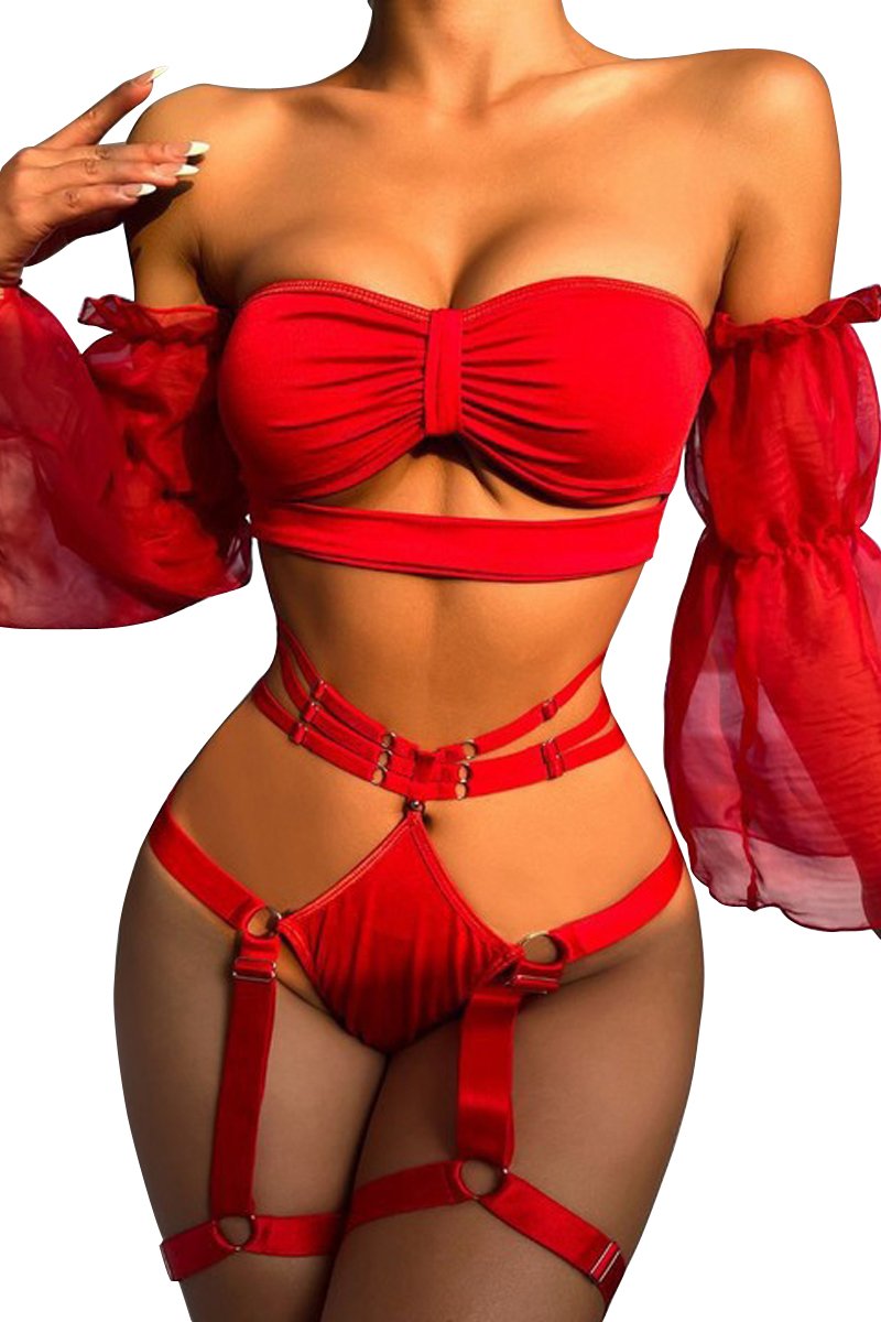 Women Lingerie Set With Garter Bra and Panty Lingerie Set