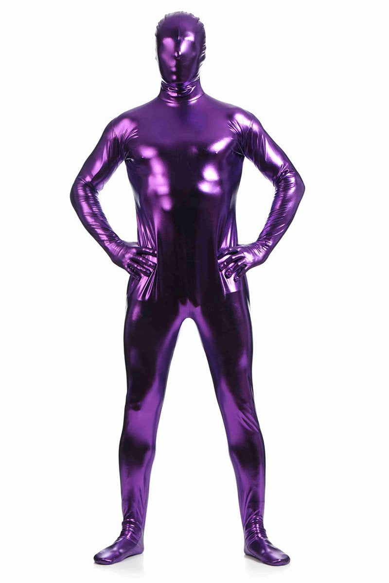 Men's Fully-Enclosed Jumpsuit Gummed Zentai Catsuits