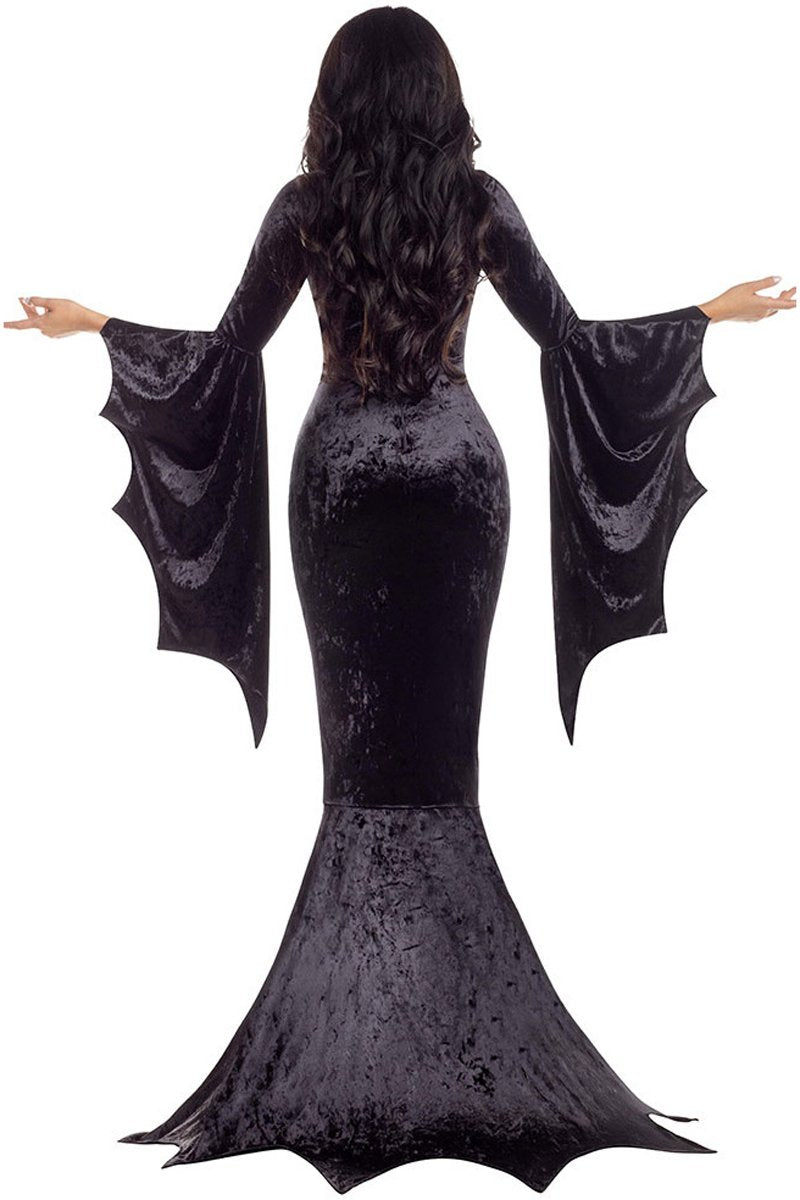 Women Vampire Queen Halloween Costume Black and Red