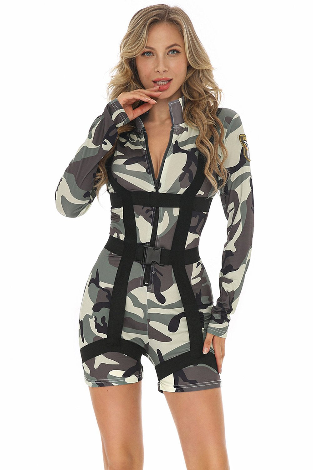 Camouflage Goin' Commando Pilot Uniform Costume