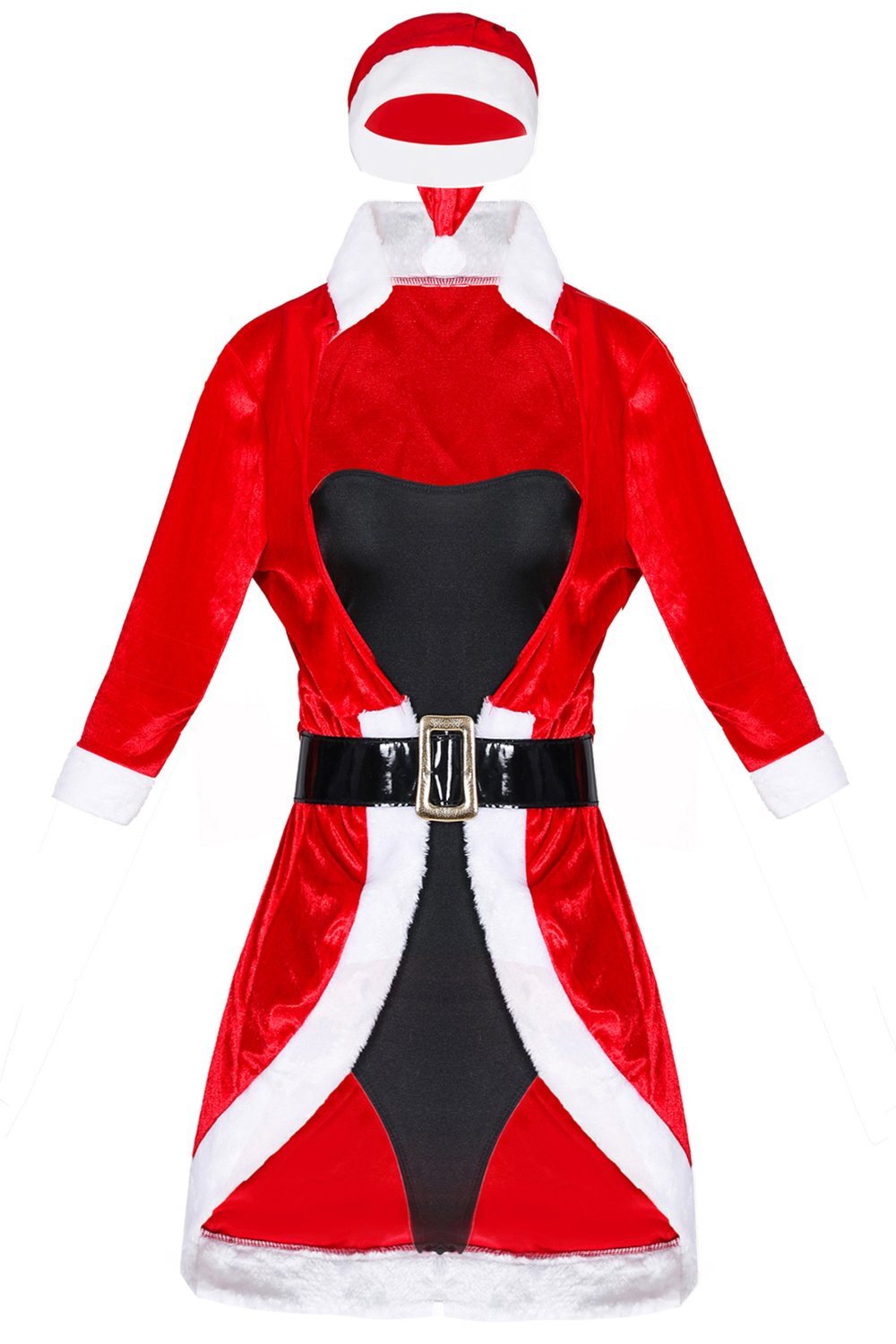 Women Christmas Costume Tuxedo Dress and Jumpsuit Costume Set