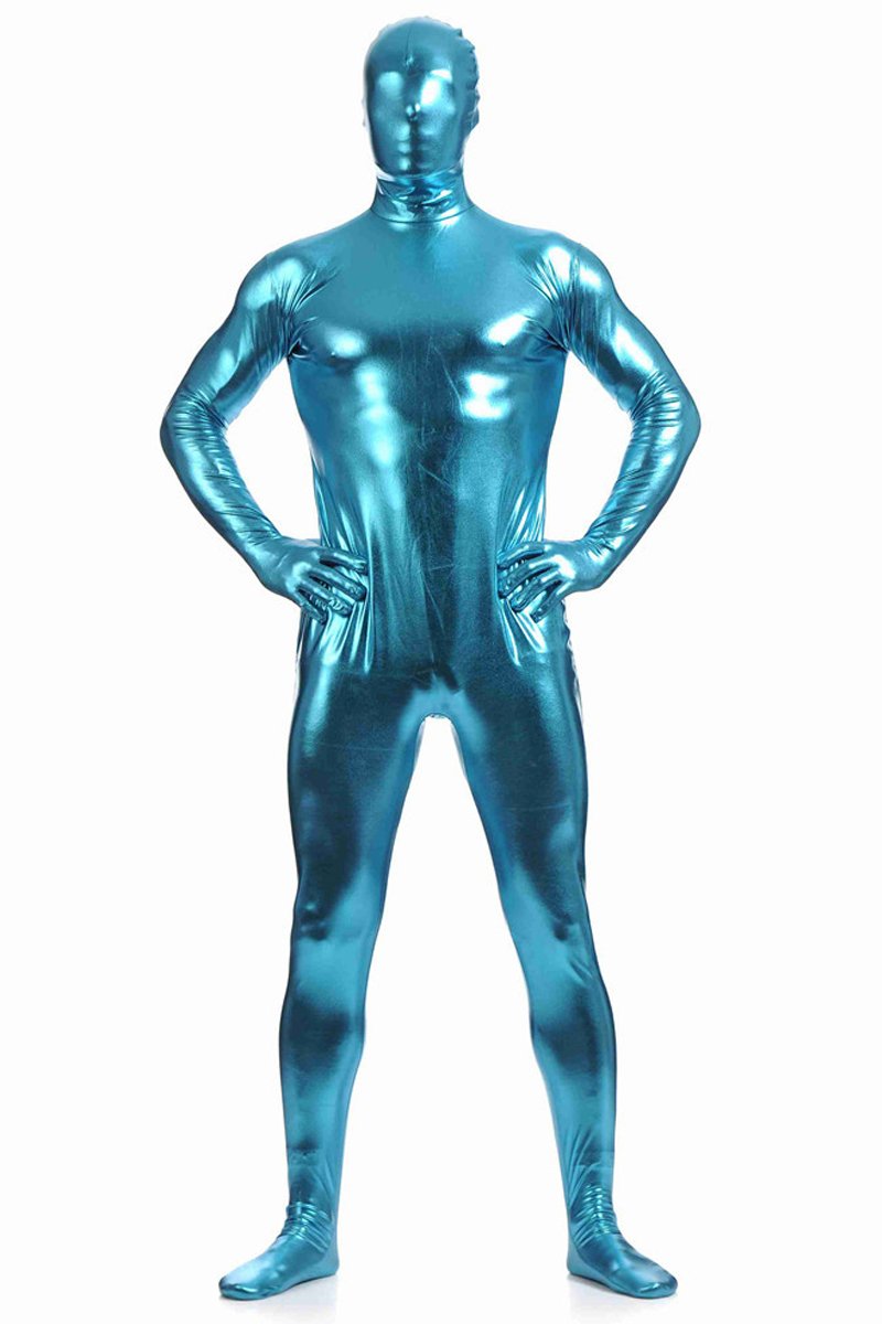 Men's Fully-Enclosed Jumpsuit Gummed Zentai Catsuits