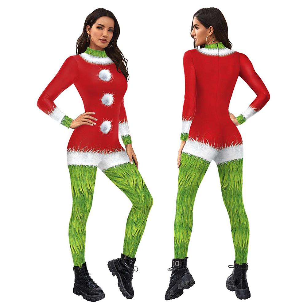 Christmas The Grinch 3D Printed jumpsuits onesies for women - ciclove