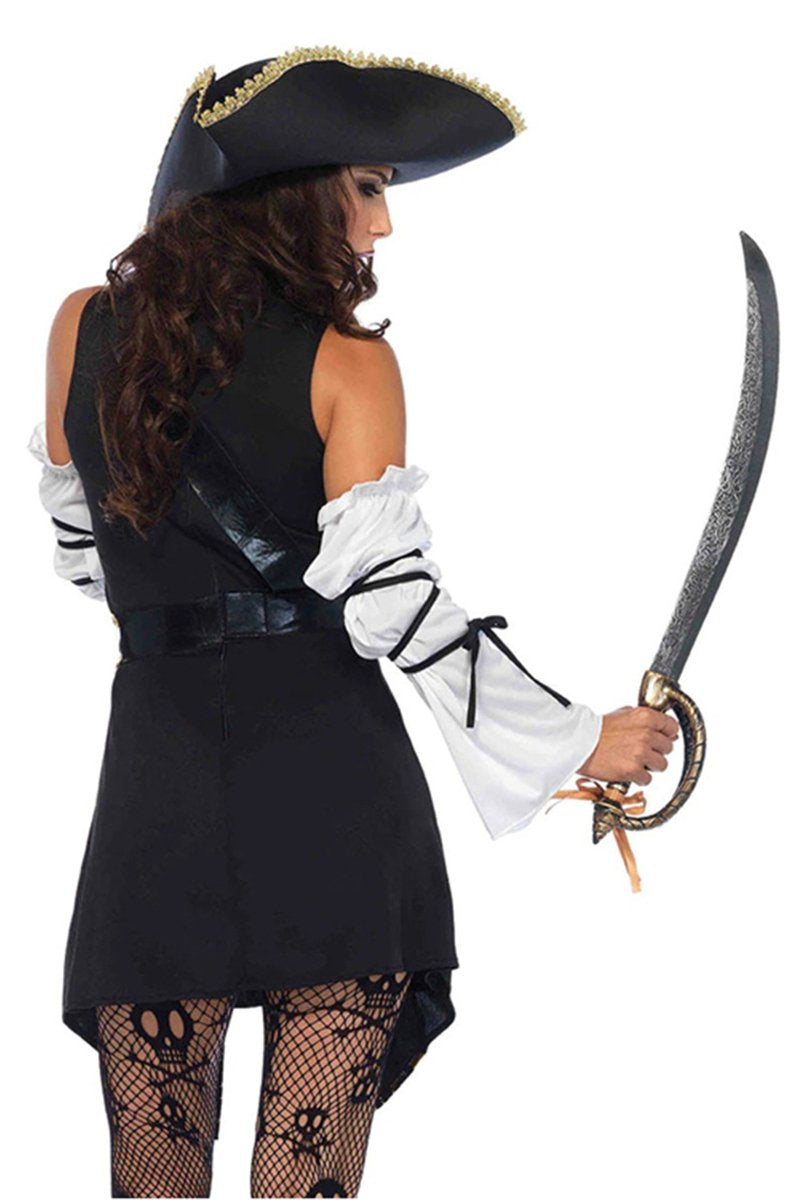 Buccaneer Pirate Costume of Black Sea For Women Halloween