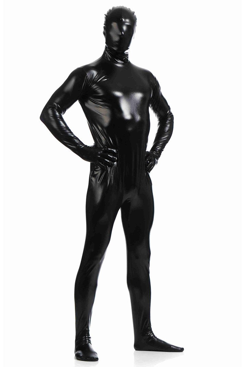 Men's Fully-Enclosed Jumpsuit Gummed Zentai Catsuits