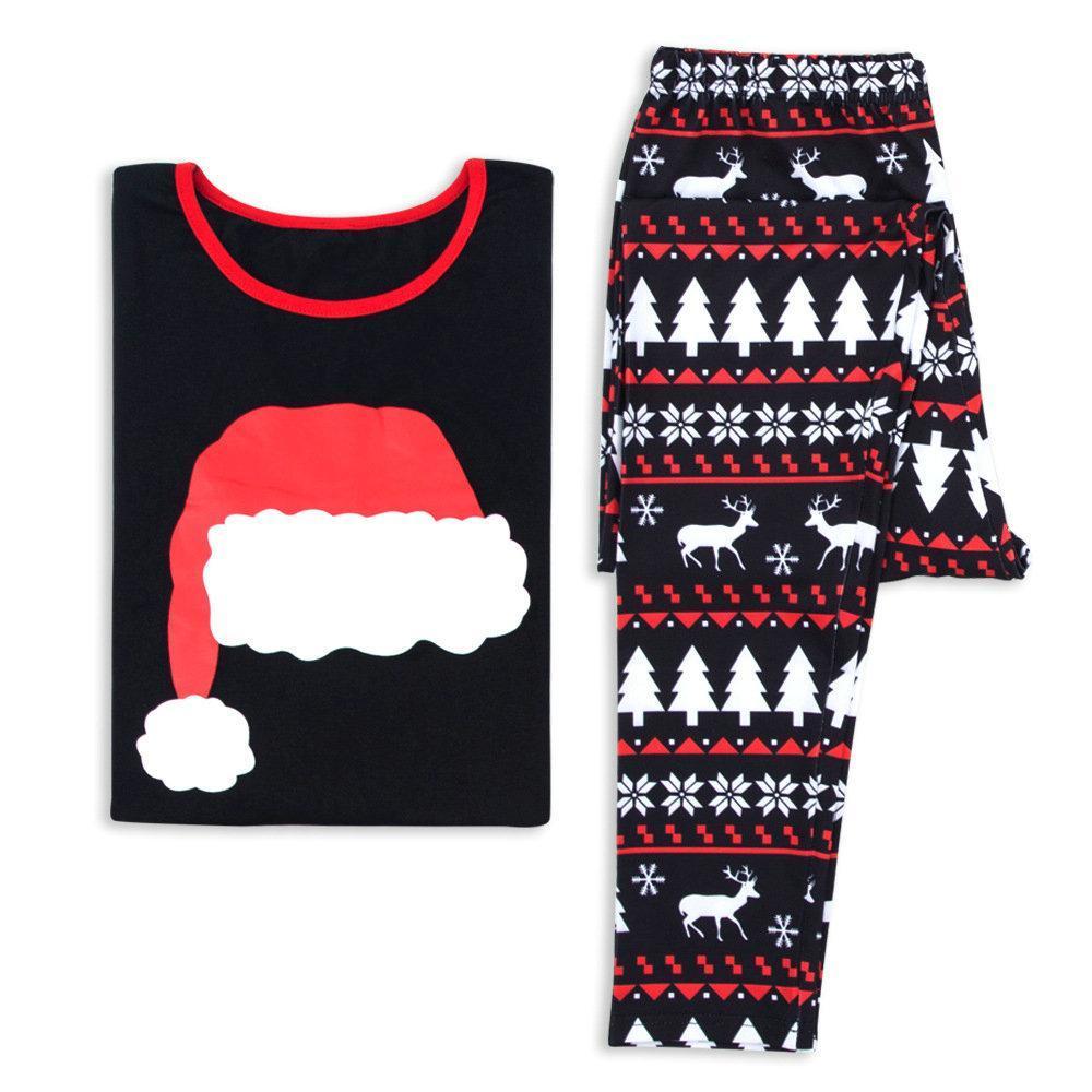 Matching Family Pajamas Christmas Hat Printed Family Outfits - ciclove