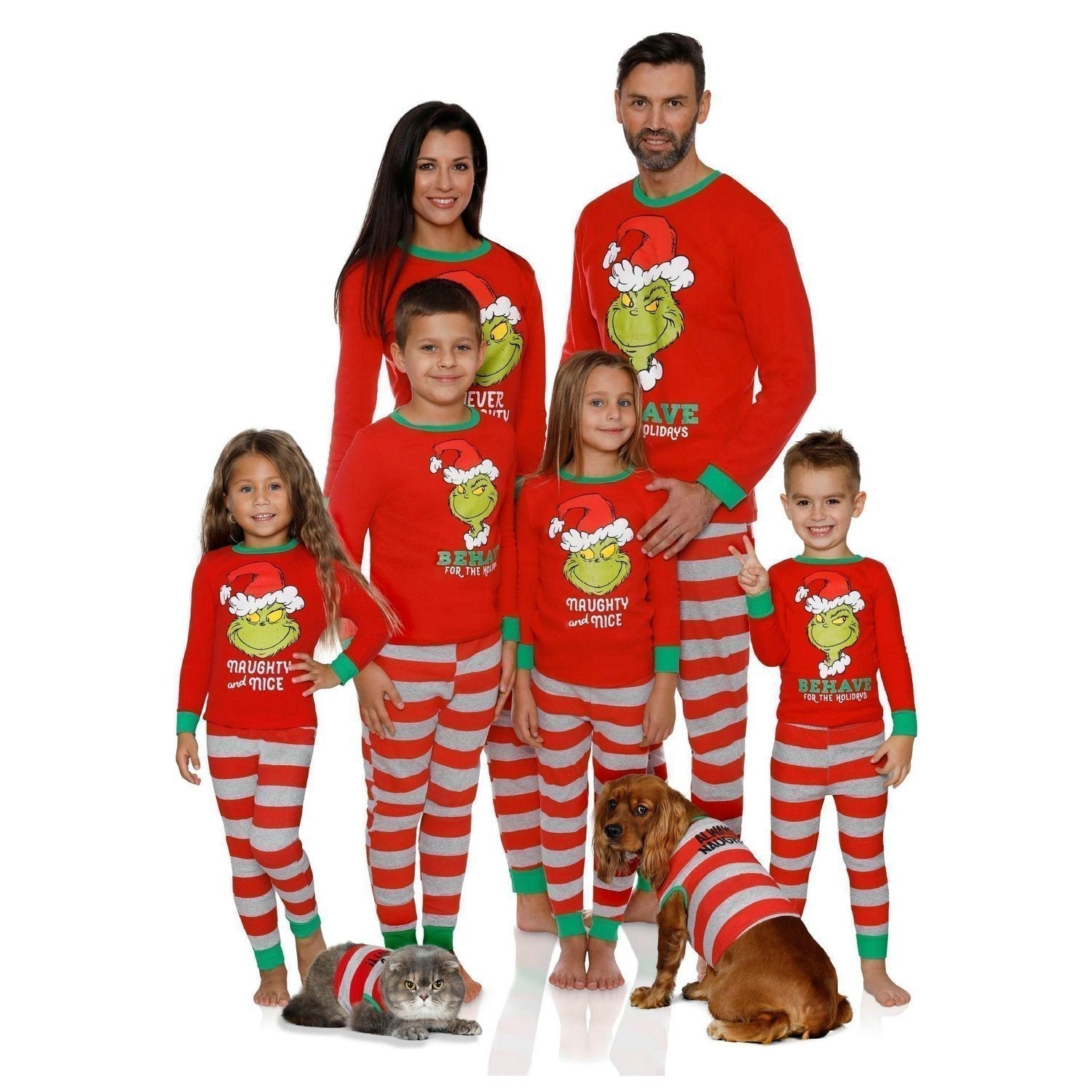 Hot Printed Santa Hat Christmas Family Matching Pajamas Sets for Dad Baby Mom Boy Girl Me Gifts - ciclove