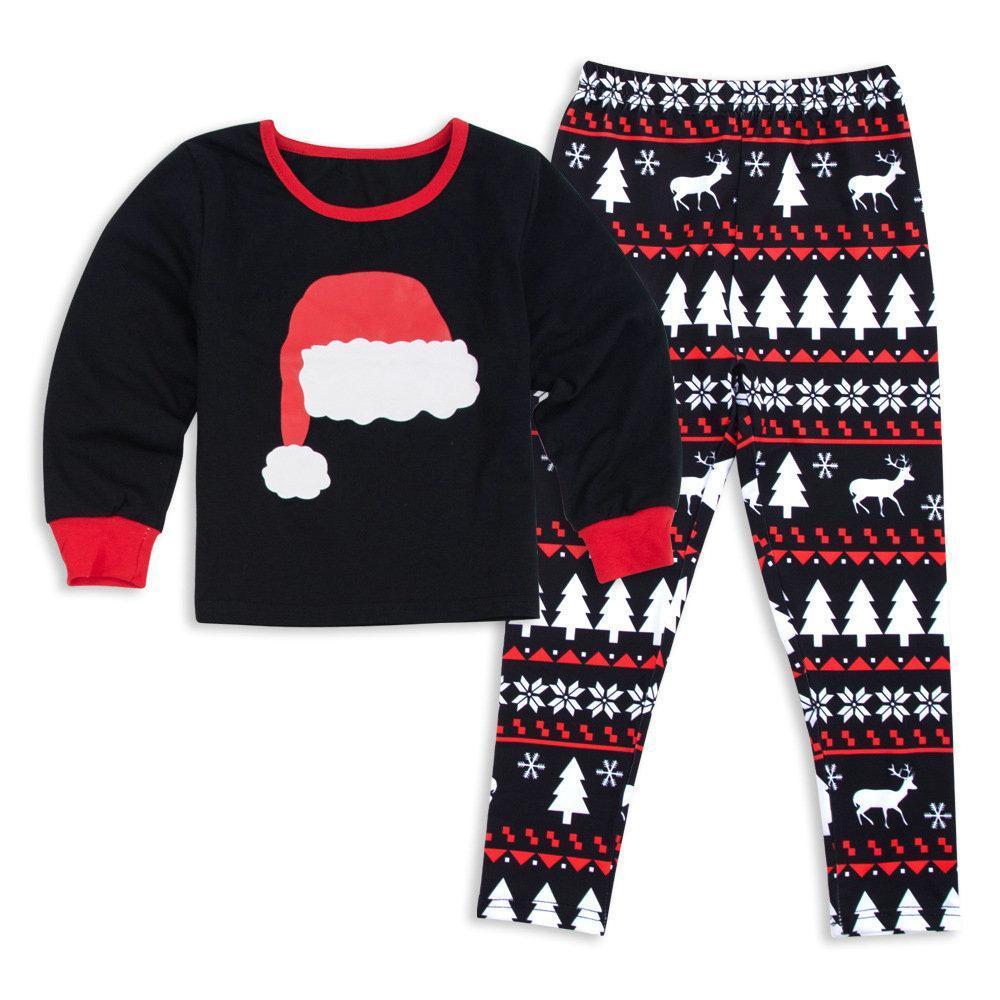 Matching Family Pajamas Christmas Hat Printed Family Outfits - ciclove