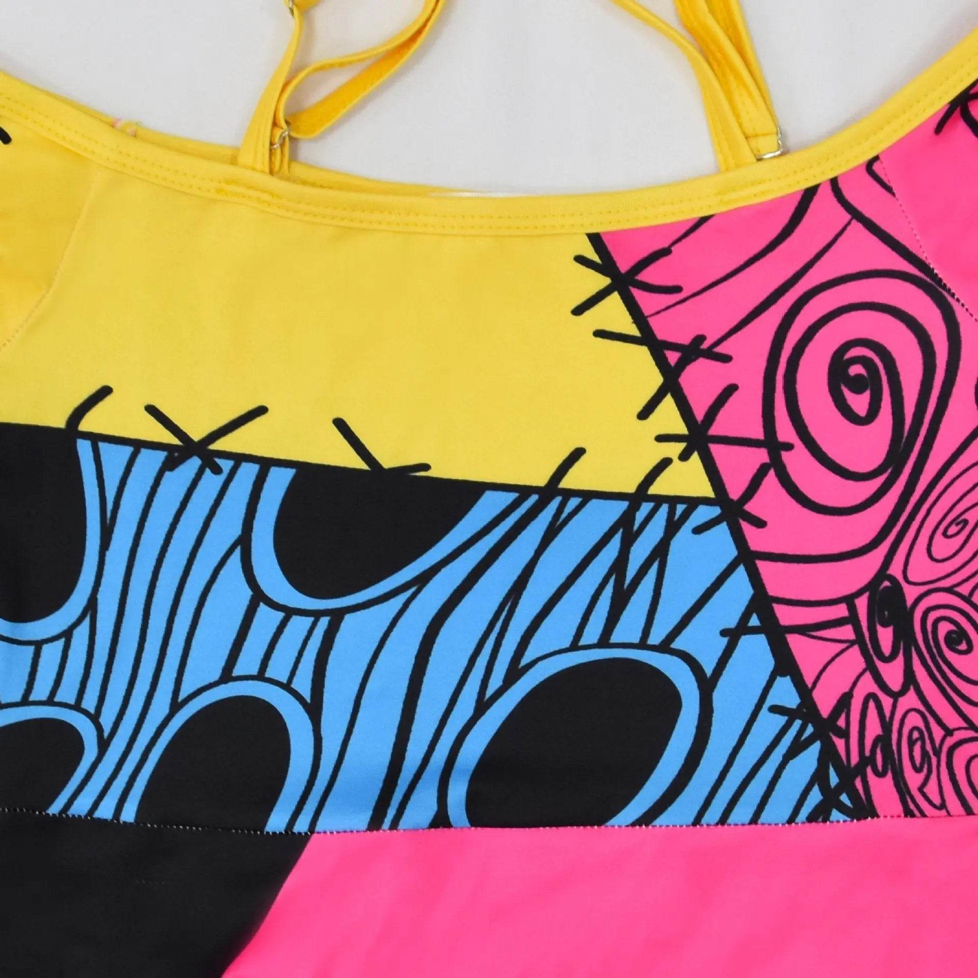 kids girl Sally Costume Party Dress The Nightmare Before Christmas Cosplay Halloween - ciclove